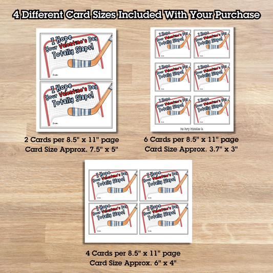 Hockey Valentine Cards for Kids | Printable