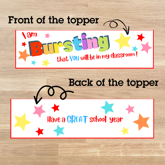 "Bursting With Excitement To Have You In My Class" - Printable Welcome Back to School Gift Tags for Students – Instant Download