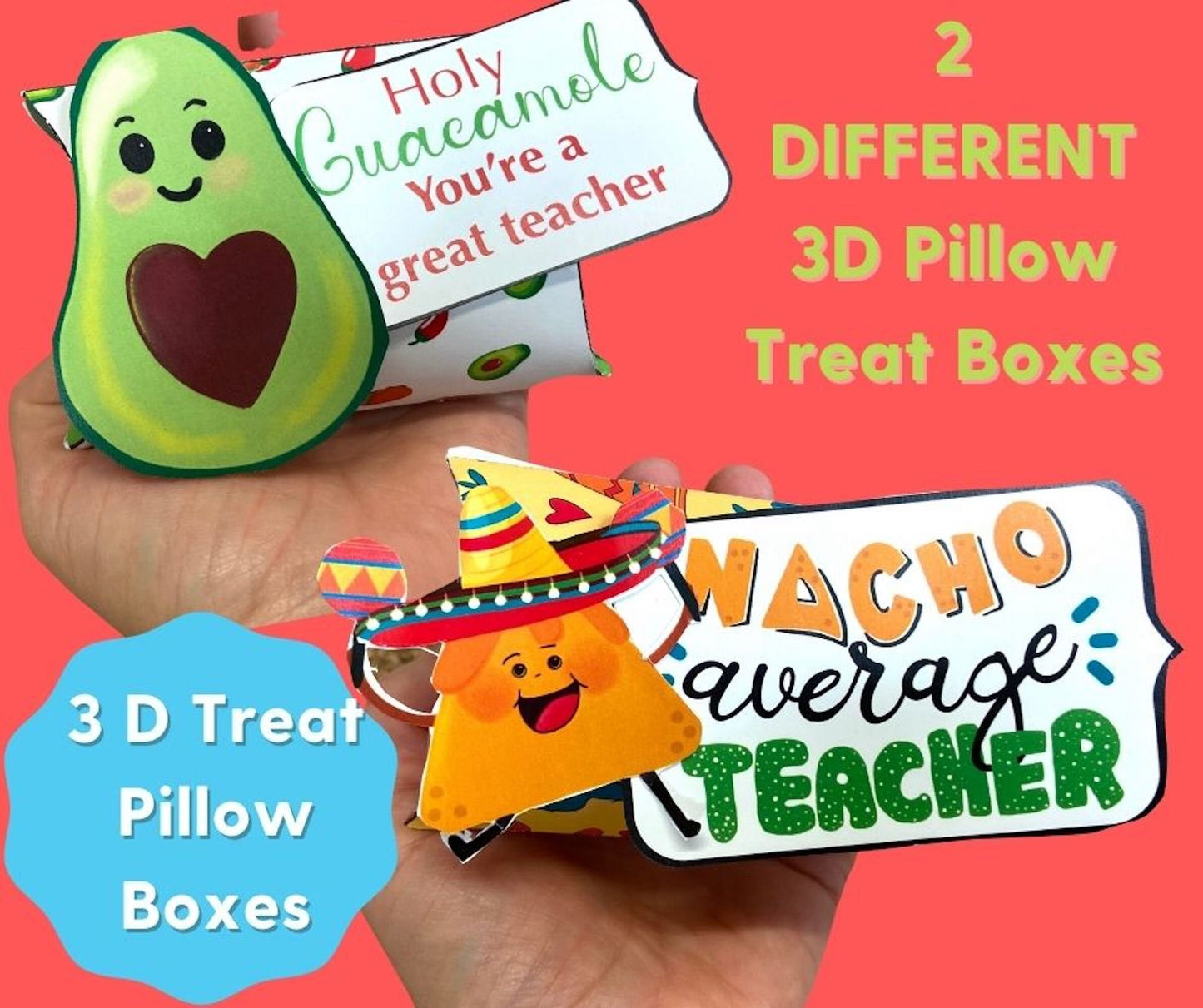Teacher Appreciation DIY Printable Gift BUNDLE Taco 'bout, Nacho Average Teacher, Holy Guacamole, Teacher Appreciation, Staff Appreciation