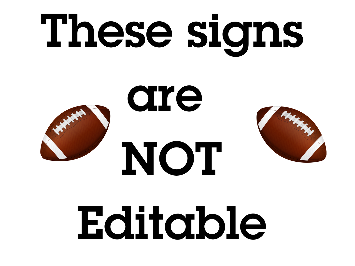 Football Party Signs — Game Day Birthday Décor (Digital Download, Set of 10)