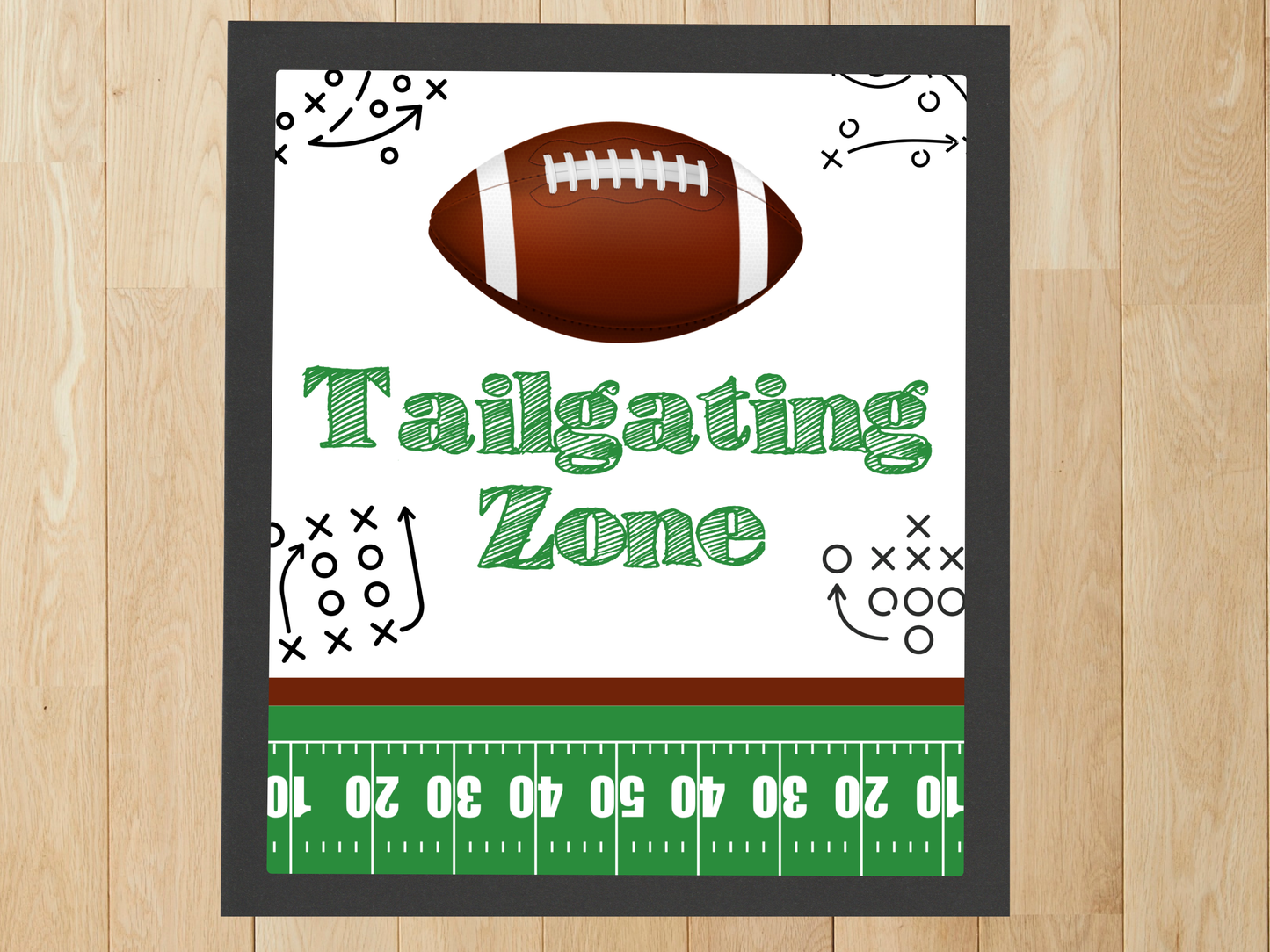 Football Party Signs — Game Day Birthday Décor (Digital Download, Set of 10)