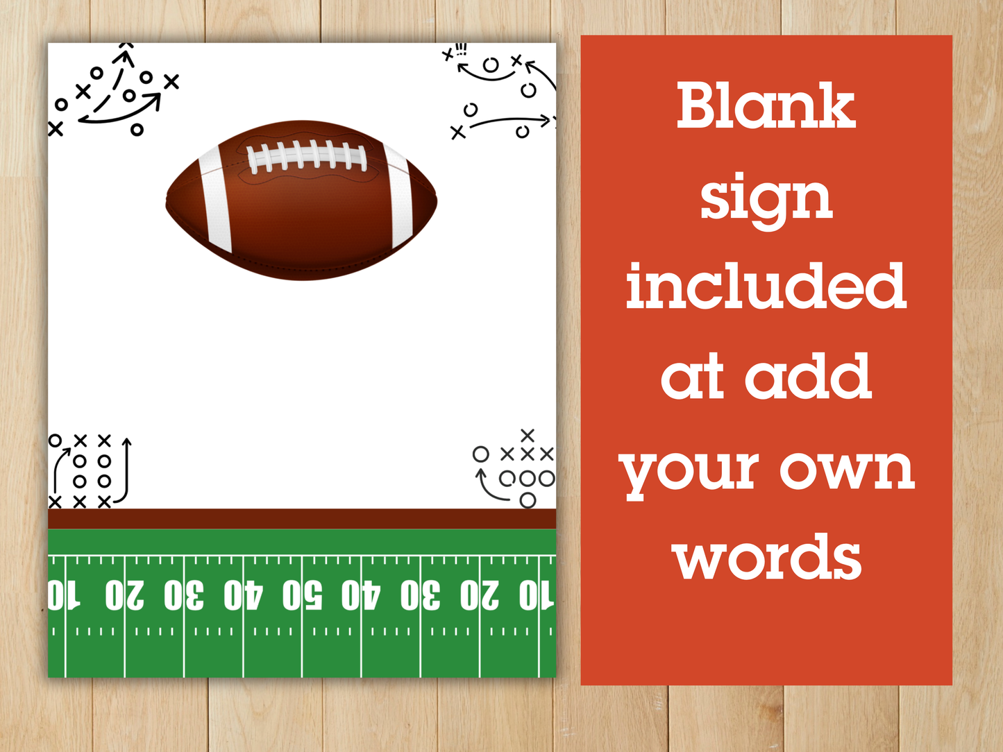 Football Party Signs — Game Day Birthday Décor (Digital Download, Set of 10)