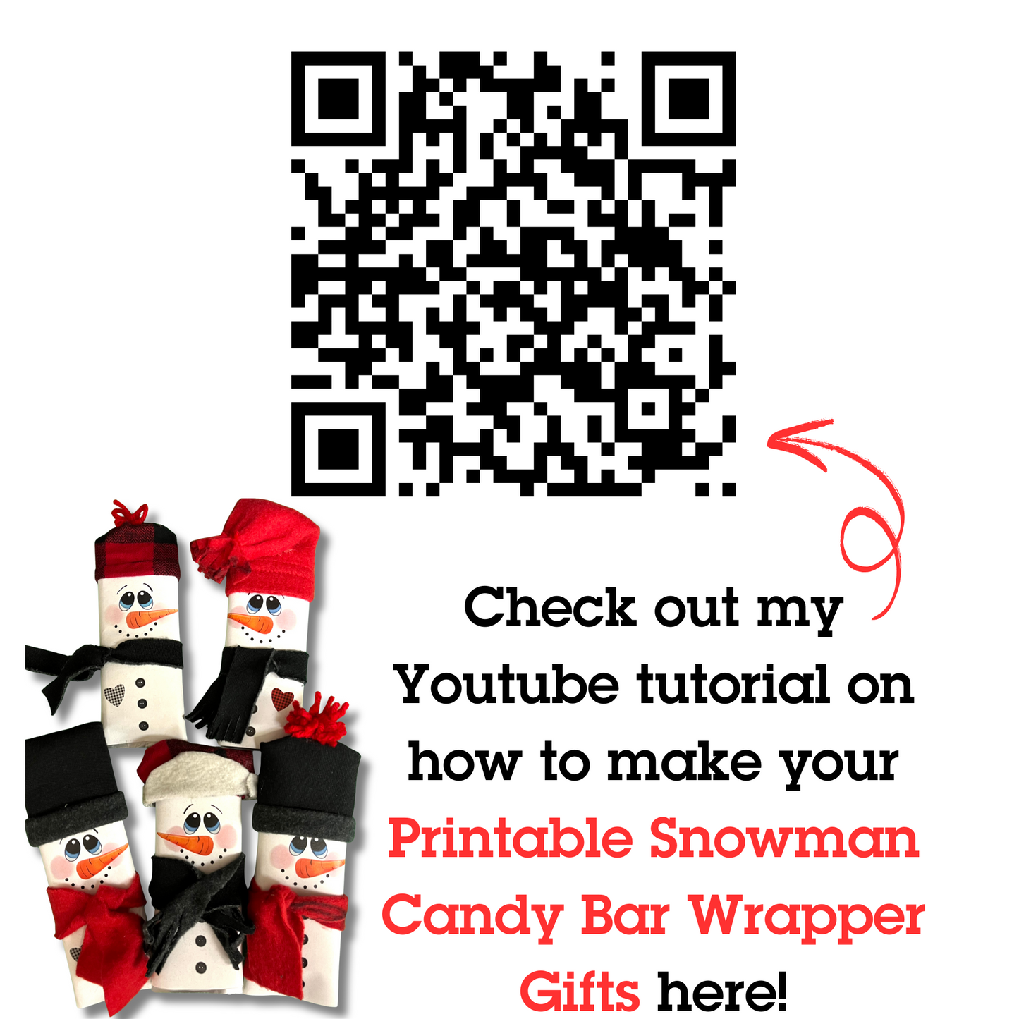 Snowman Printable Candy Bar Wrapper, Candy Stocking Stuffer, Christmas Candy Bar Wrapper, Party Favor Gift, DIY Printable Gift Idea, Candy