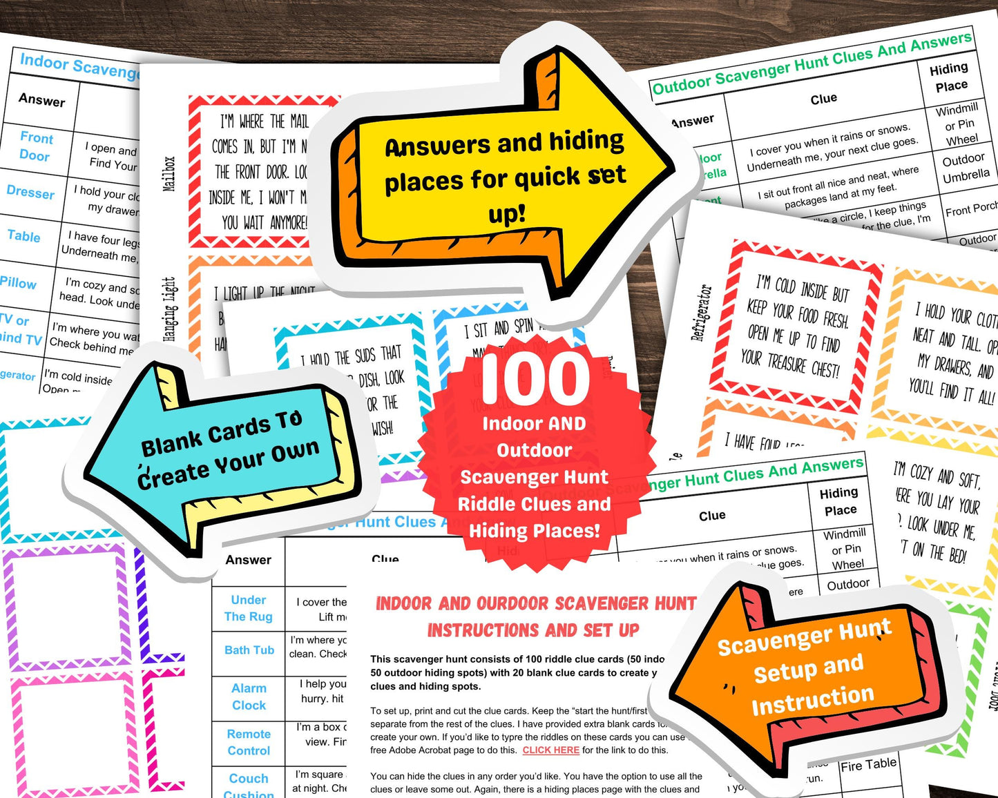 Fun Ultimate Indoor Outdoor Scavenger Hunt For Teen & Tweens Older Kids Scavenger Hunt Teenager Birthday Hunt Teen Party Game Tricky Riddle