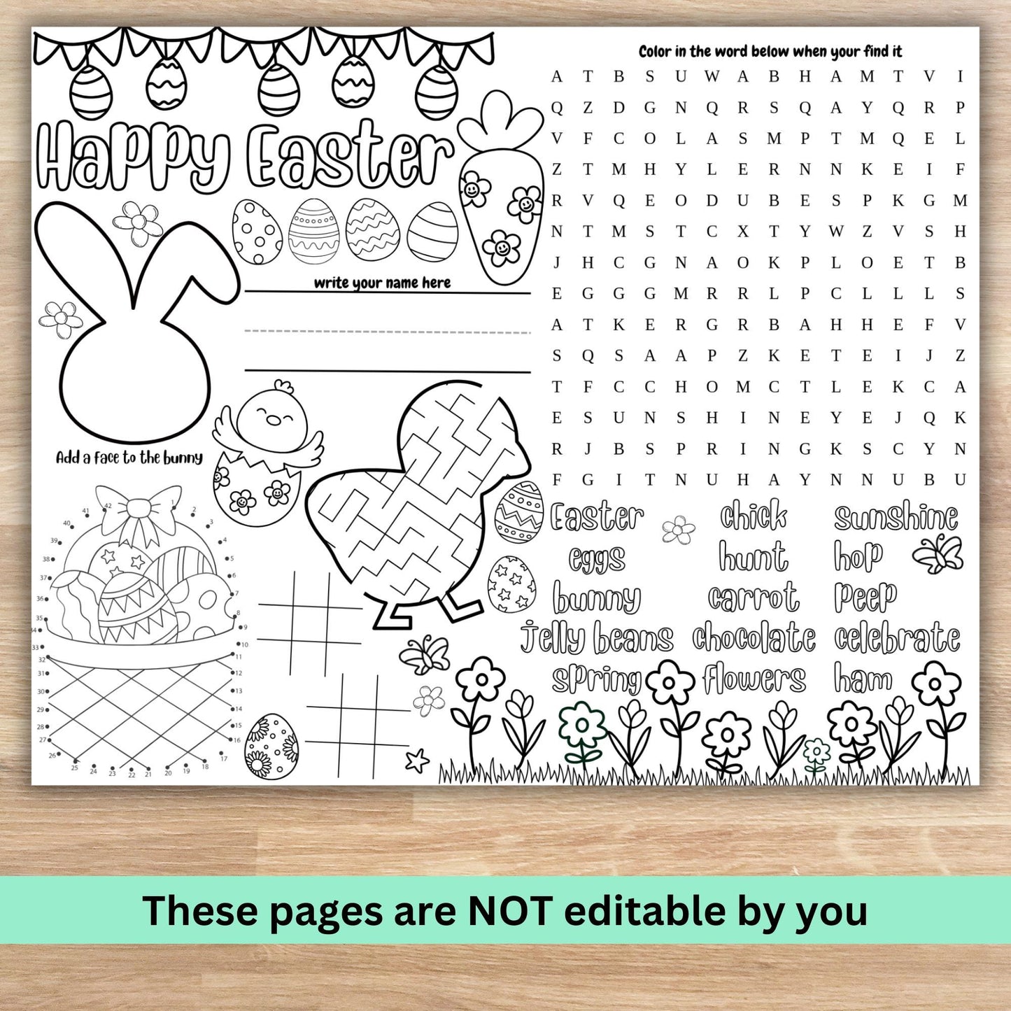 Kids Easter Activity Print, Easter Games, Easter Word Search, Easter Coloring Pages, Happy Easter, Easter Printable, Kids Activity Printable