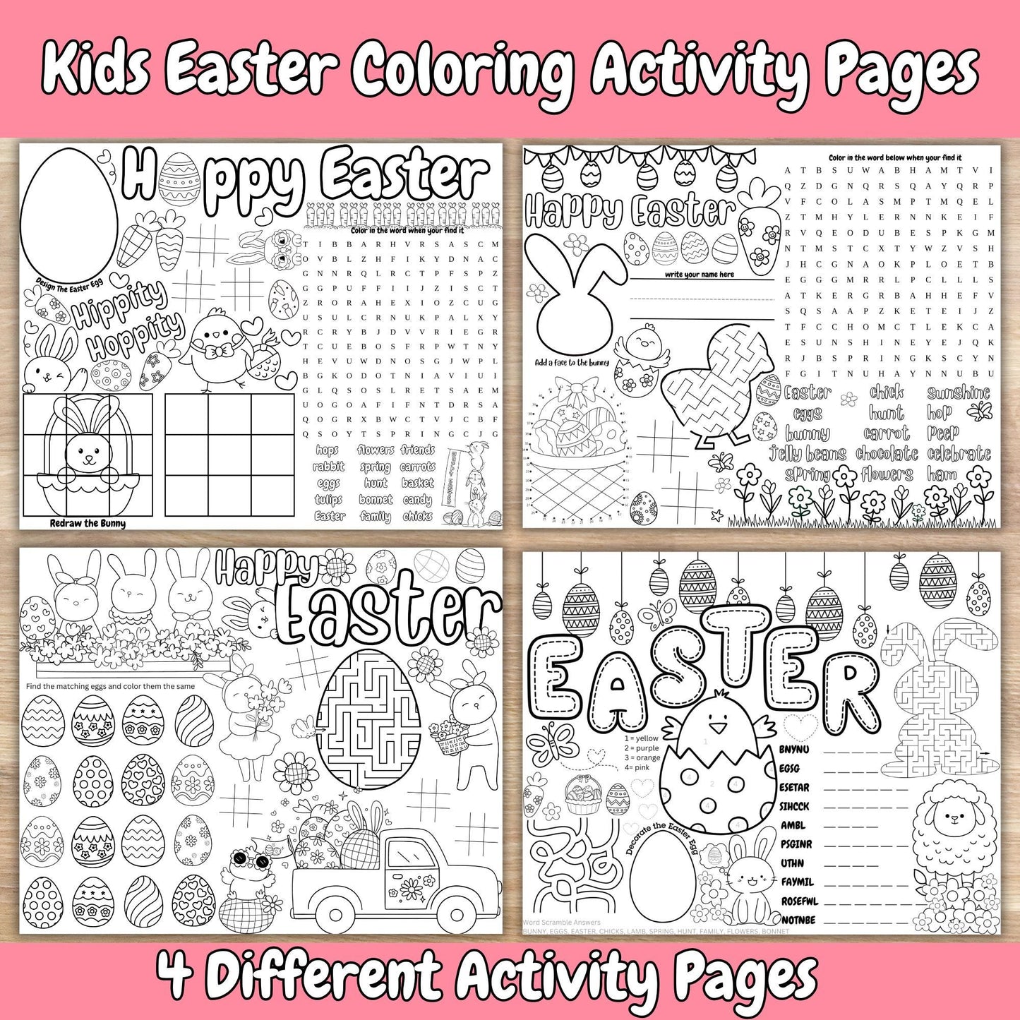Kids Easter Activity Print, Easter Games, Easter Word Search, Easter Coloring Pages, Happy Easter, Easter Printable, Kids Activity Printable