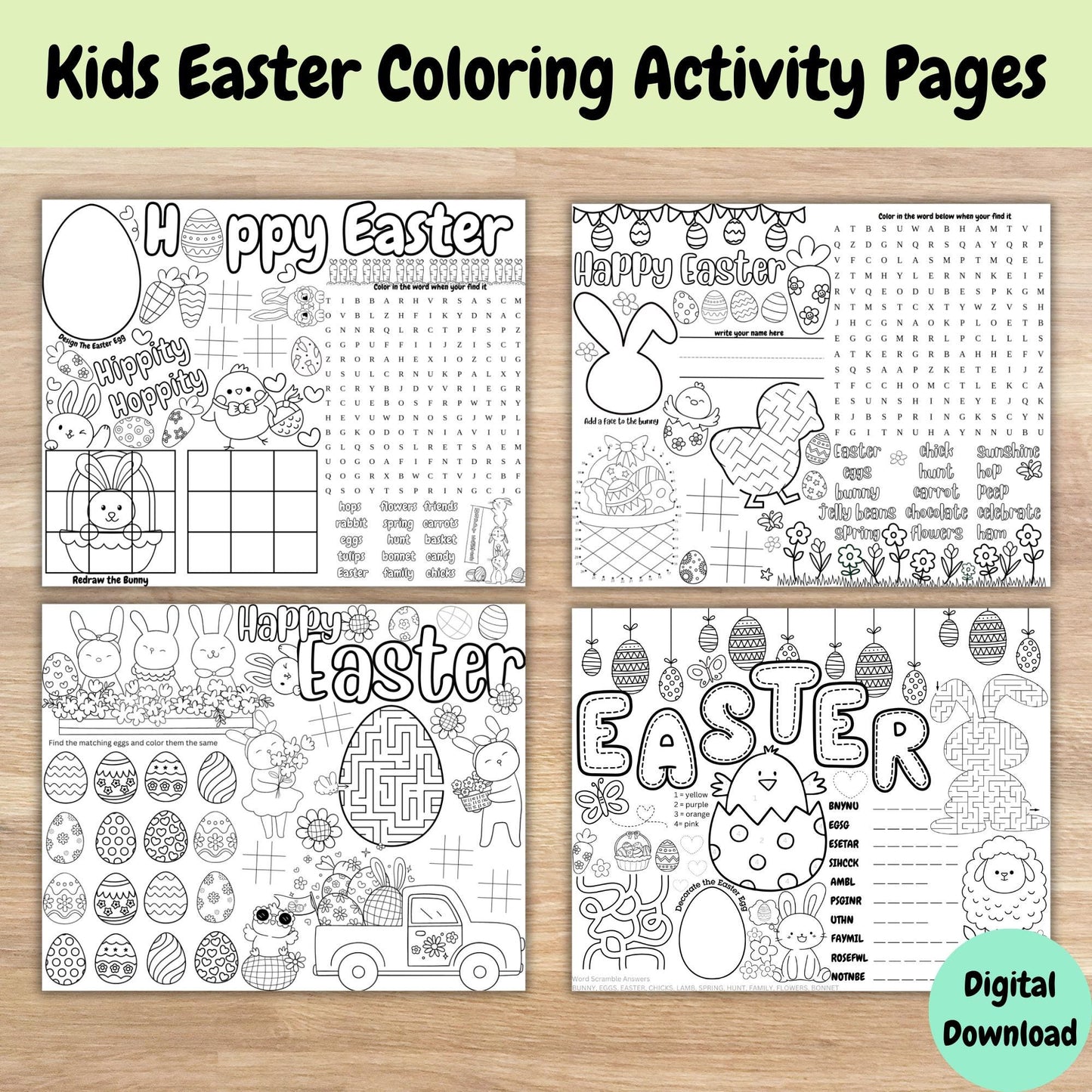 Kids Easter Activity Print, Easter Games, Easter Word Search, Easter Coloring Pages, Happy Easter, Easter Printable, Kids Activity Printable