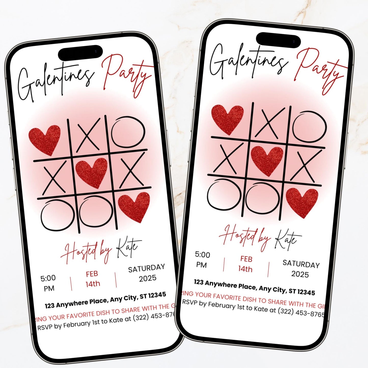 Editable Galentine's Day Invitation Canva Template, Galentine's Girls Night Out Invitation,Valentine's party