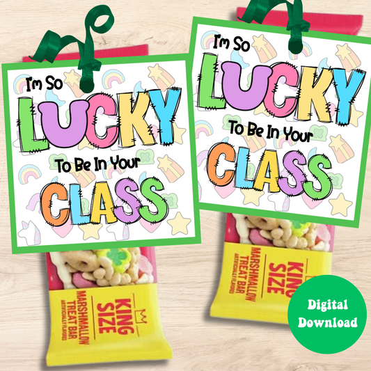 St. Patrick’s Day Teacher Gift Treat Tags – Lucky Marshmallow Cereal Printable