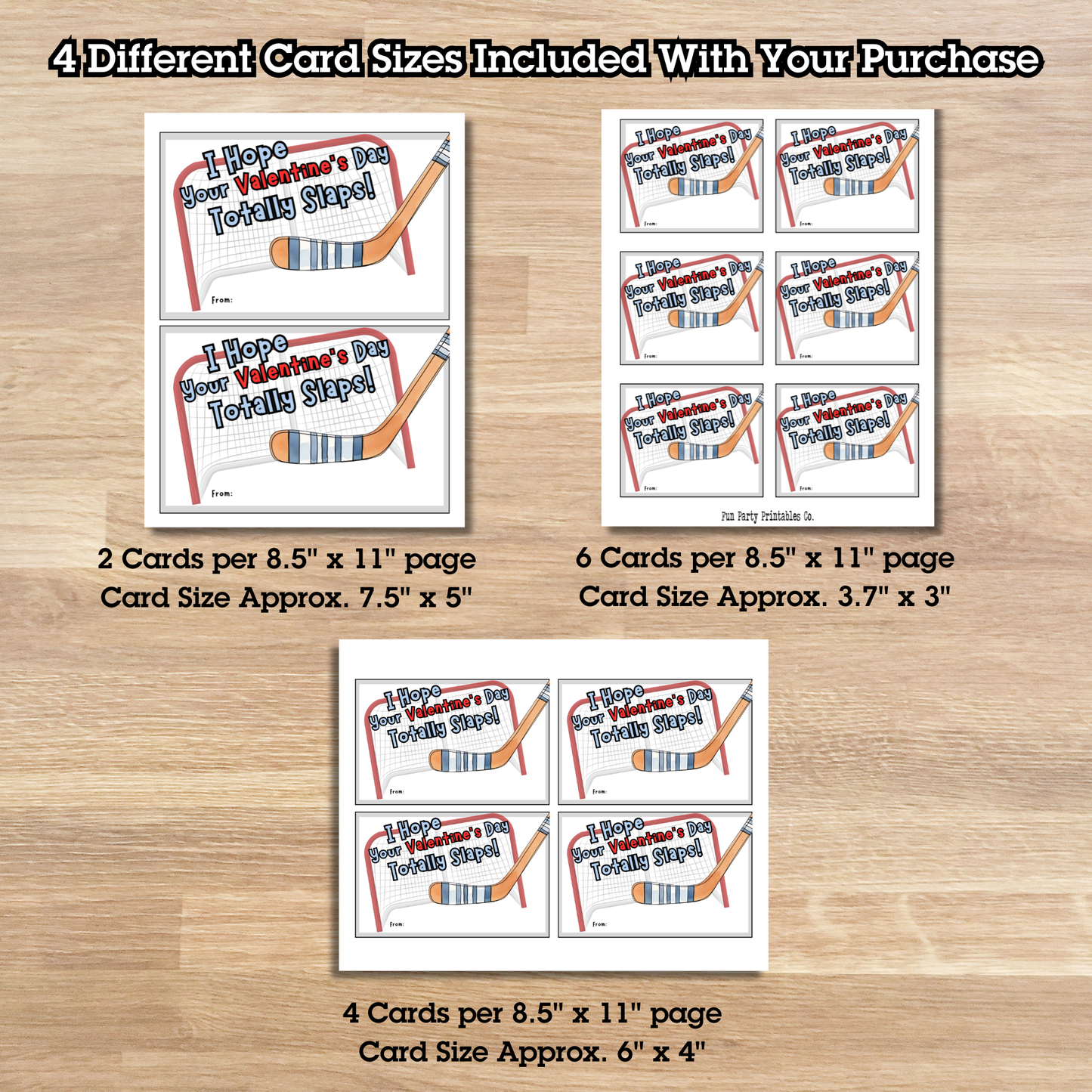 Hockey Valentine Cards for Kids | Printable
