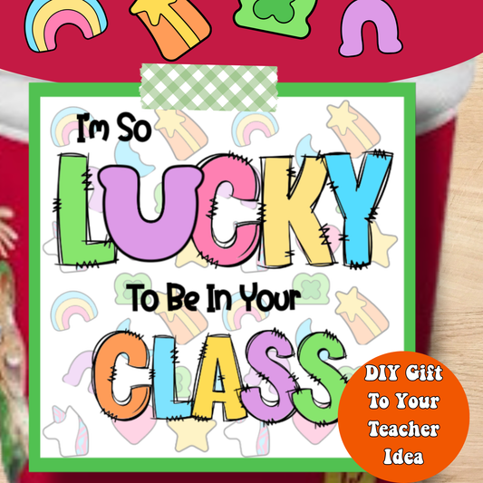 St. Patrick’s Day Teacher Gift Treat Tags – Lucky Marshmallow Cereal Printable