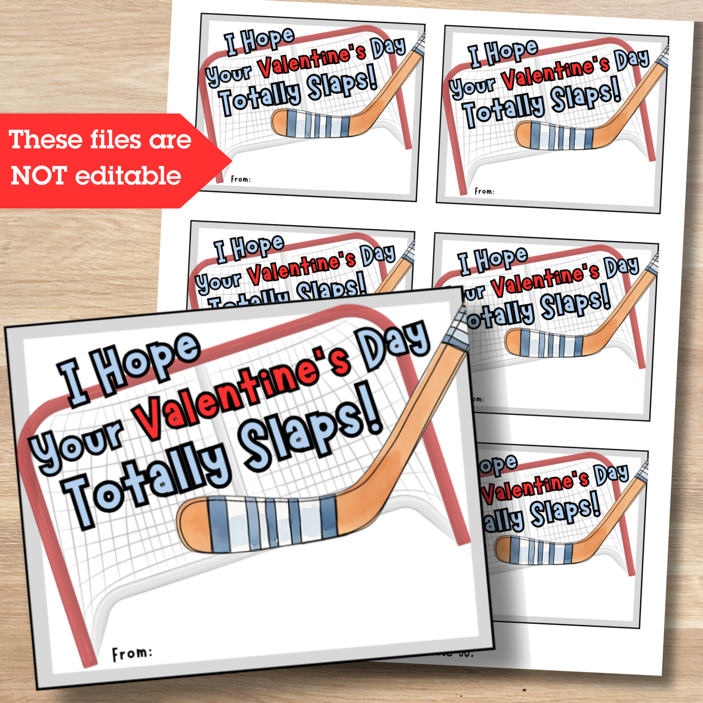 Hockey Valentine Cards for Kids | Printable