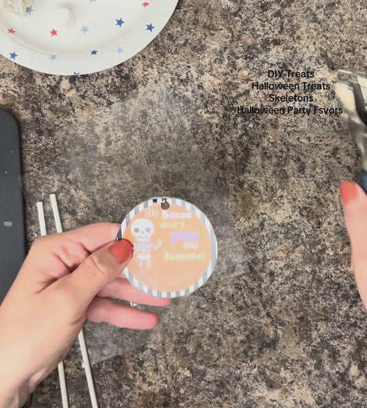 Printable Skeleton Halloween Tags | No Bones About It | Cute Halloween Gift Tags | Halloween Favor Tags